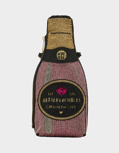 KITSCH BUBBLES SHOULDER BAG PINK Women's Valentine's Day Champagne Bubble Beaded Shoulder Handbag | Betsey Johnson New