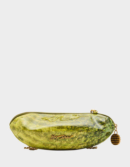 A BIG DILL GREEN Women's Kitsch Food Dill Pickle Crossbody Handbag | Betsey Johnson Hot Sale
