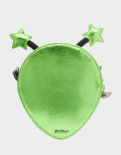 KITSCH OUT OF YOUR ORBIT GREEN Women's Alien Kitsch Crossbody Handbag | Betsey Johnson Value