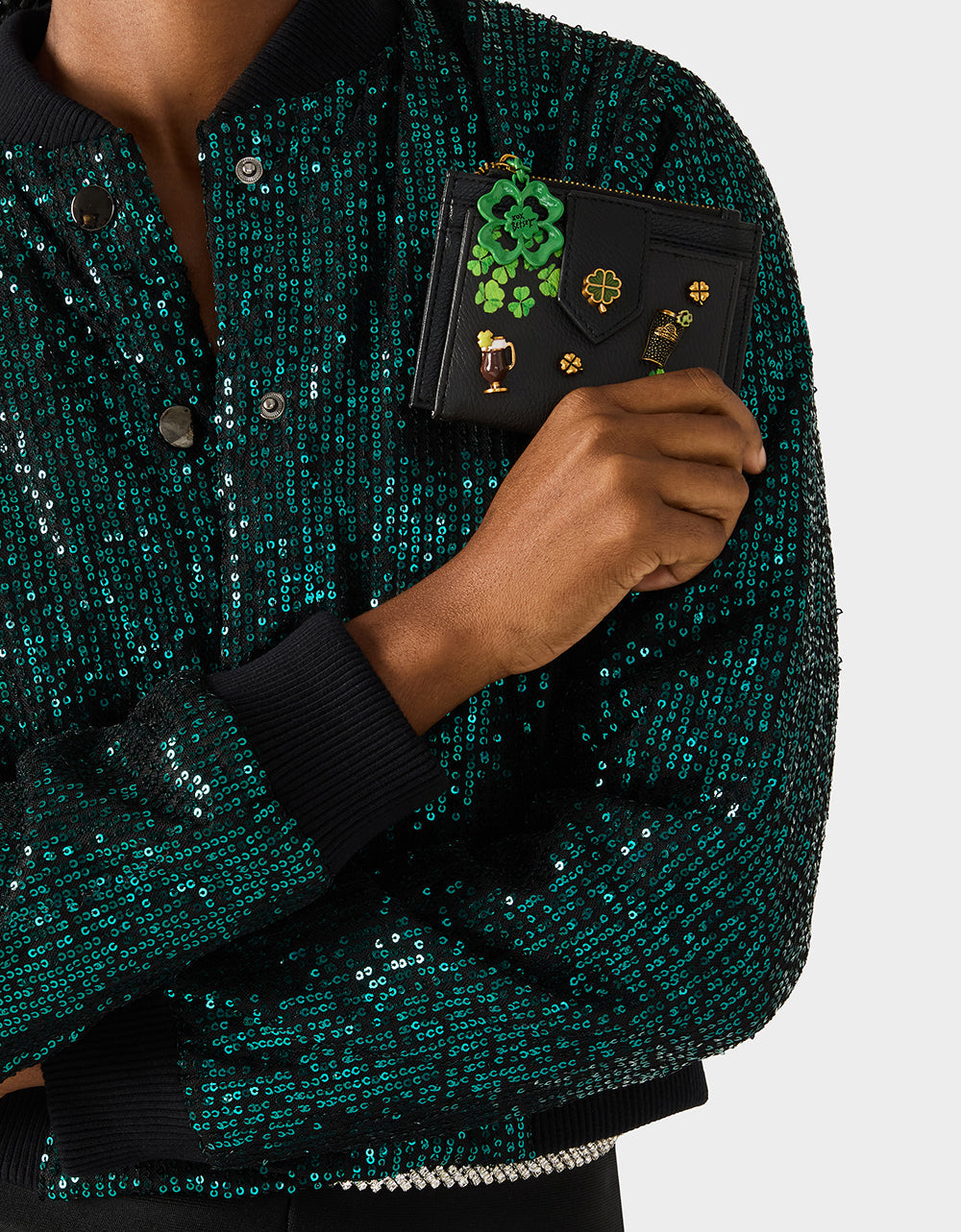 BLARNEY WALLET BLACK/MULTI Women's St.Patrick's Day Clover Wallet | Betsey Johnson Great Value