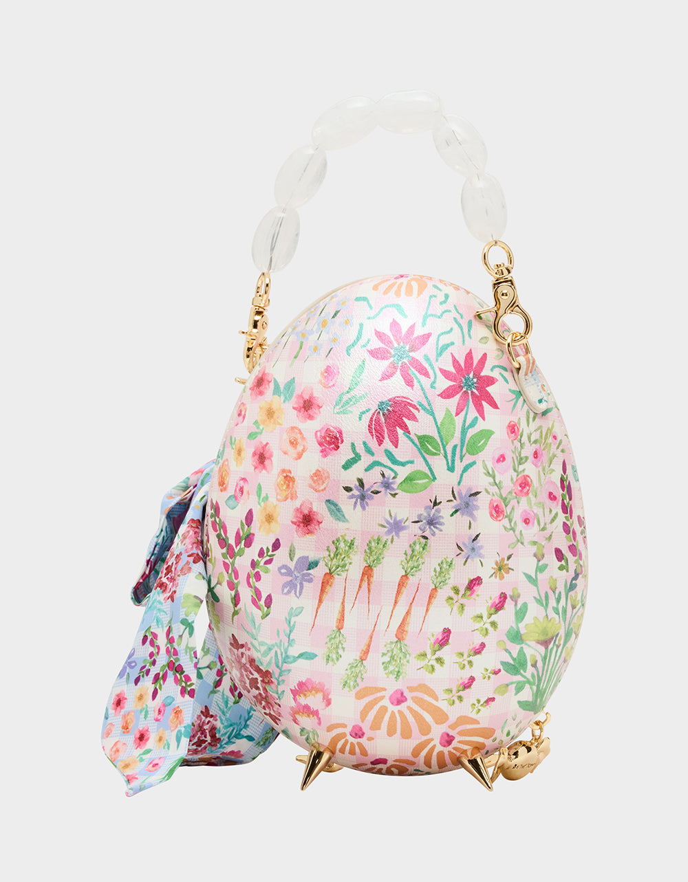 THE PLOT CHICKENS MULTI Women's Kitsch Beaded Strap Crossbody Handbag | Betsey Johnson Quality