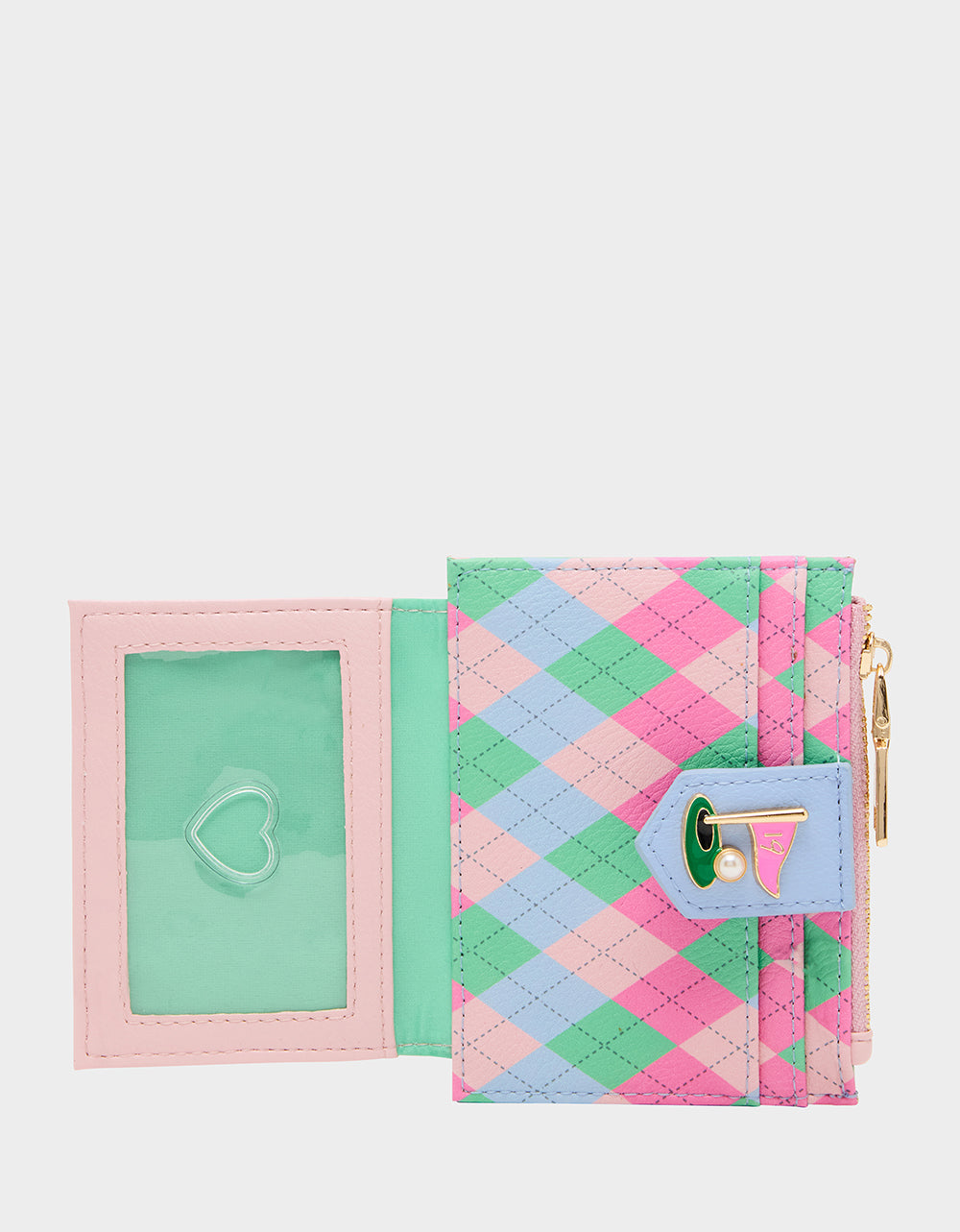 19TH HOLE WALLET PINK MULTI Bifold Golf Women's Wallet | Betsey Johnson Latest