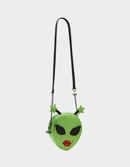 OUT OF THIS WORLD BUNDLE Women's Rhinestone Alien Crossbody Handbag and Wallet Set | Betsey Johnson Premium