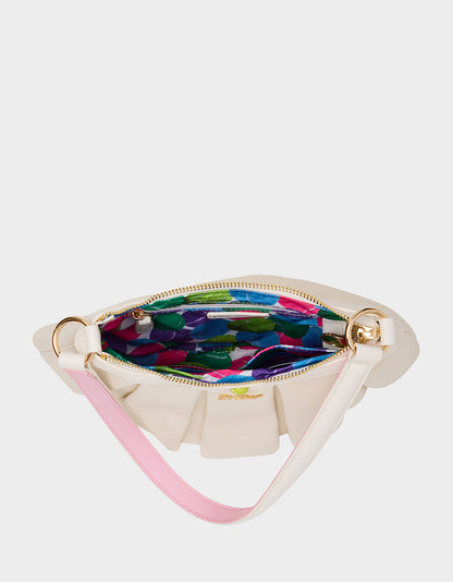 I SEE LONDON, I SEE FRANCE CREAM Women's Kitsch Shoulder Bag Ruffles Handbag | Betsey Johnson Best Price