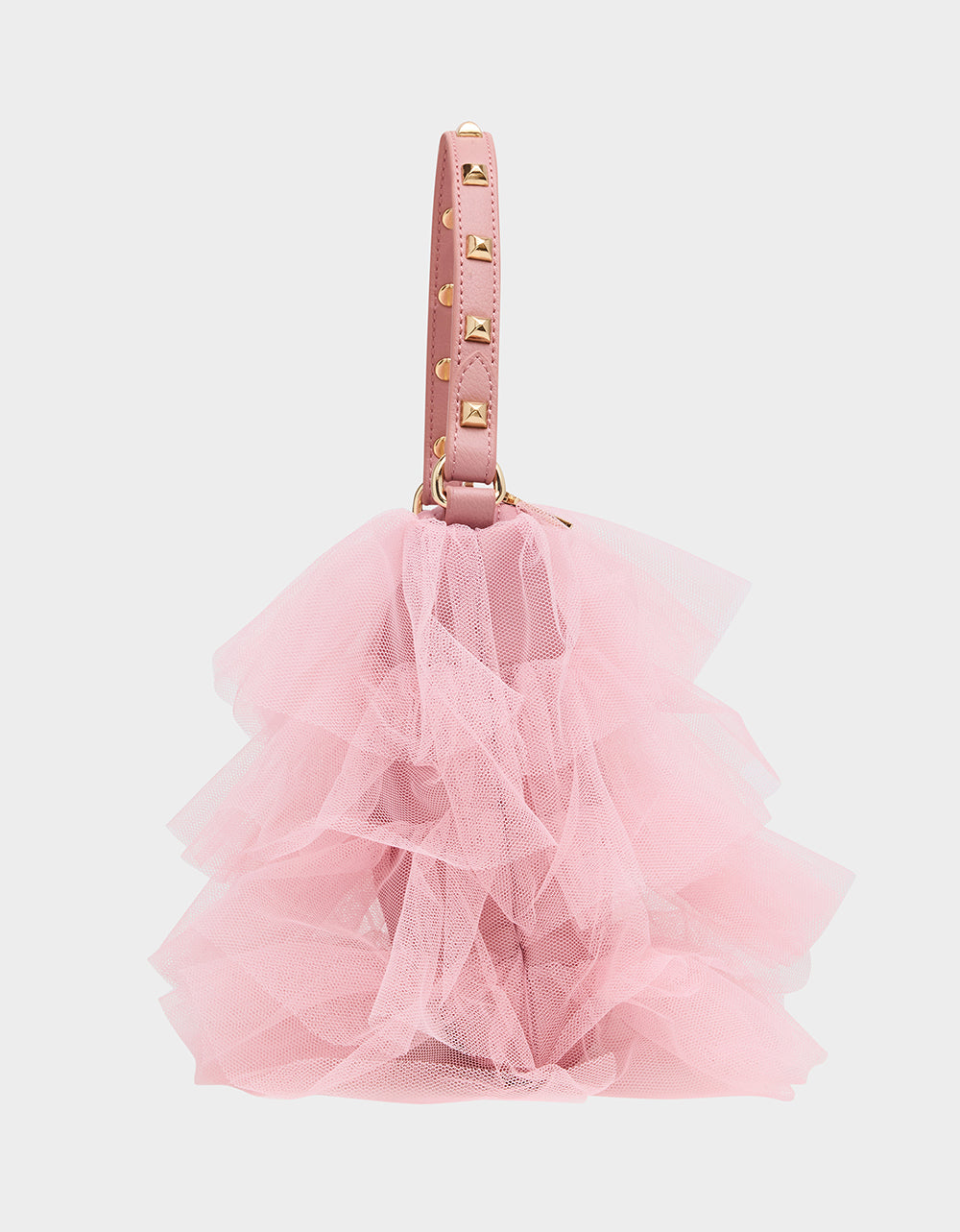TUTU PRETTY PINK Women's Studded Shoulder Strap Tulle Crossbody Handbag | Betsey Johnson Quality