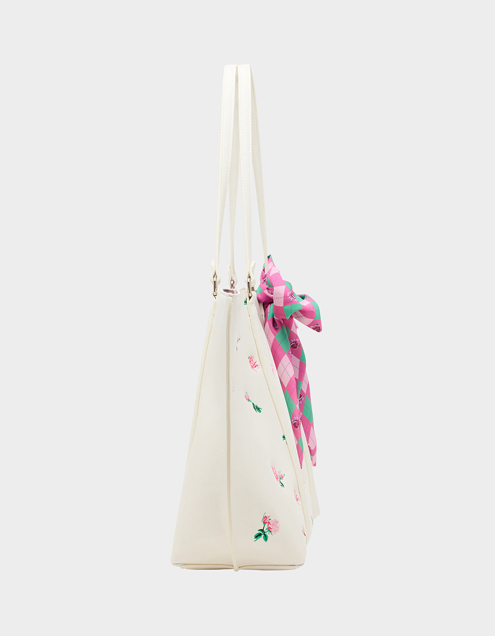 ROSEBUD TOTE CREAM Flowers Bow Women's Tote Handbag | Betsey Johnson Everyday
