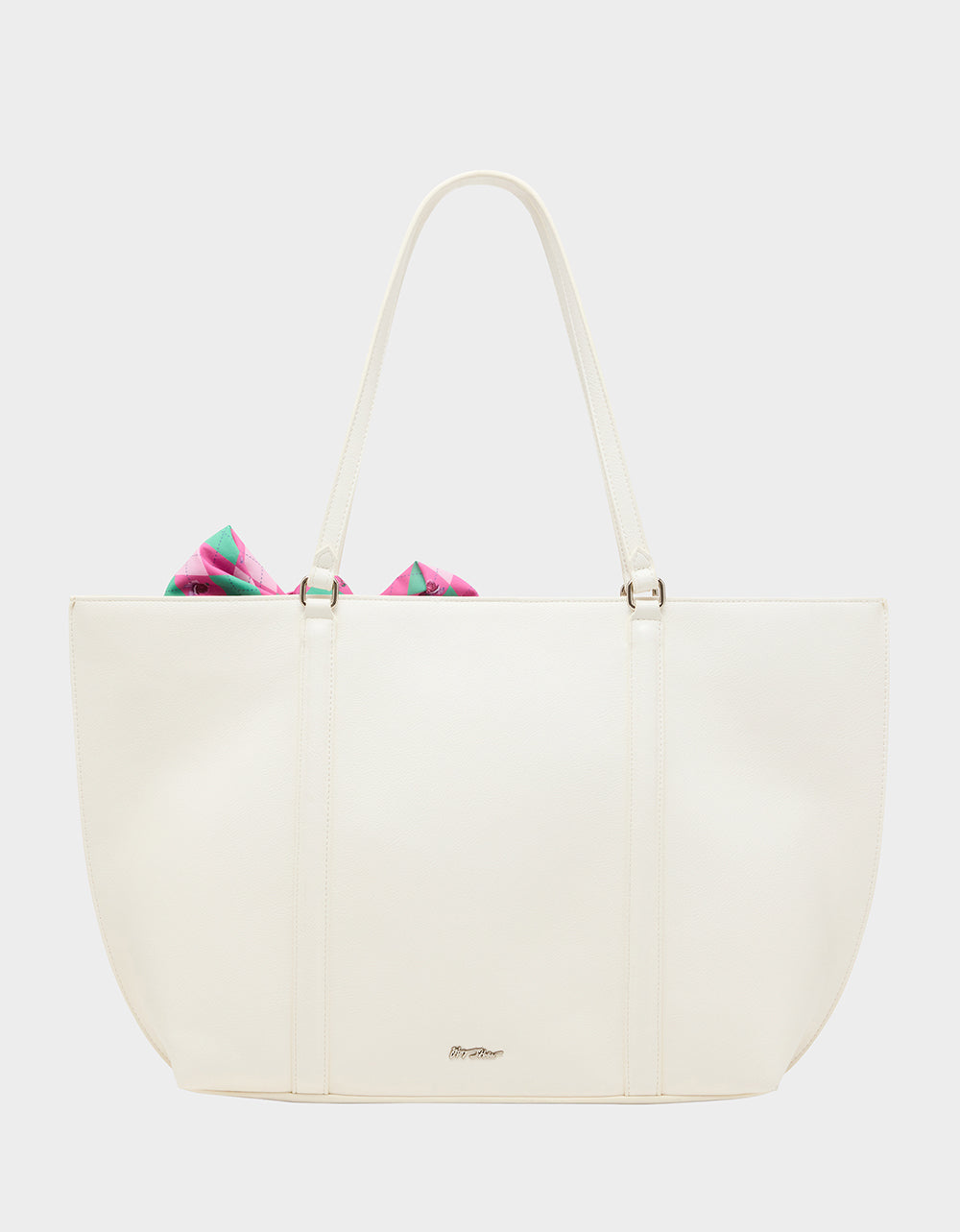 ROSEBUD TOTE CREAM Flowers Bow Women's Tote Handbag | Betsey Johnson Everyday