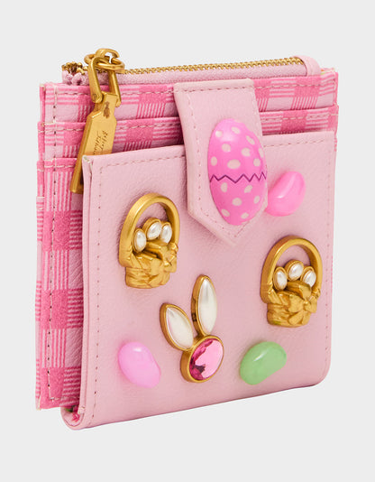 A TISKET A TASKET WALLET PINK MULTI Bifold Easter Women's Wallet | Betsey Johnson Popular