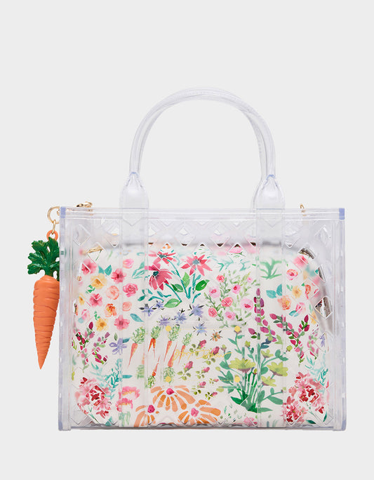 JAMMIN CLEAR SATCHEL Women's Tote Crossbody Handbag | Betsey Johnson Featured