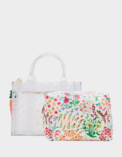 JAMMIN CLEAR SATCHEL Women's Tote Crossbody Handbag | Betsey Johnson Featured