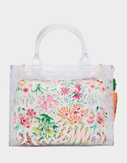 JAMMIN CLEAR SATCHEL Women's Tote Crossbody Handbag | Betsey Johnson Featured