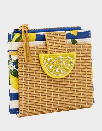 ZEST FOR LIFE WALLET NATURAL Bifold Lemon Women's Wallet | Betsey Johnson Customer Favorite