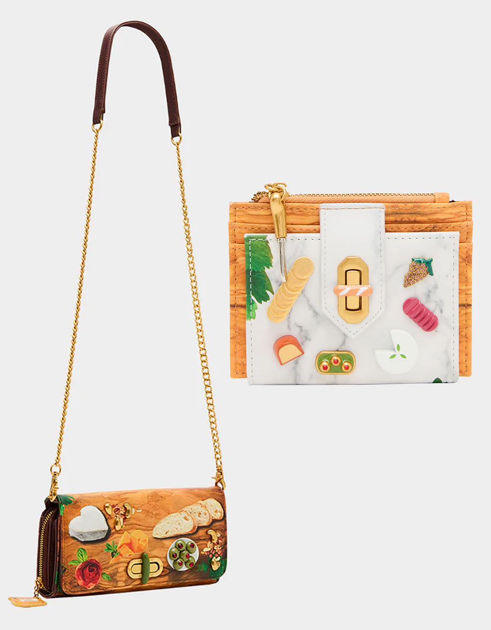 CHAR-CUTE-ERIE FOODIE BUNDLE Women's Charcuterie Wallet and Wallet on Chain Set | Betsey Johnson Exclusive