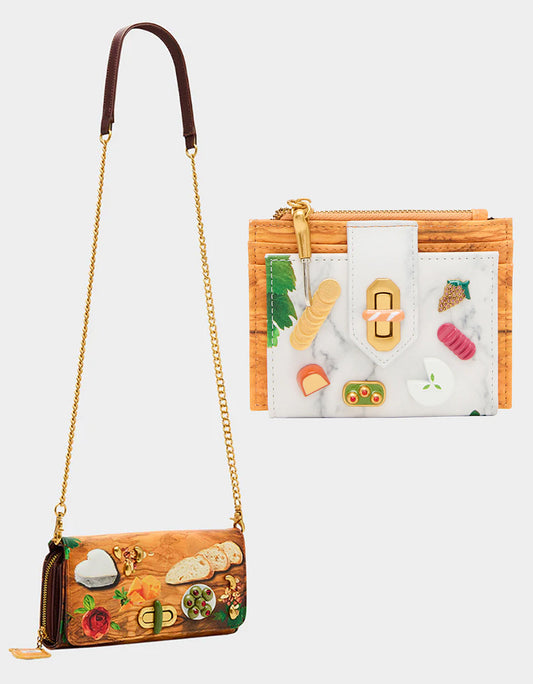 CHAR-CUTE-ERIE FOODIE BUNDLE Women's Charcuterie Wallet and Wallet on Chain Set | Betsey Johnson Exclusive