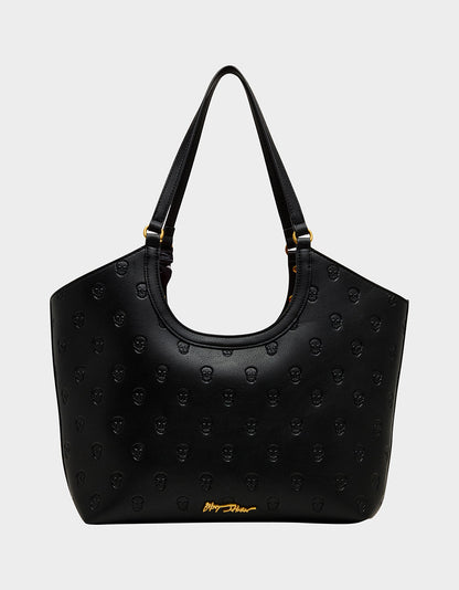 GET AHEAD TOTE BLACK Black Skull Print Tote Bag With Scarf | Betsey Johnson Popular
