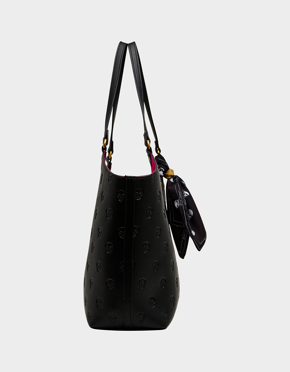 GET AHEAD TOTE BLACK Black Skull Print Tote Bag With Scarf | Betsey Johnson Popular