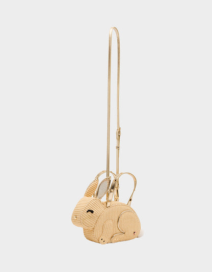 HIP-HOP HANDBAG NATURAL Raffia Bunny-Shaped Easter Handbag | Betsey Johnson Special Offer