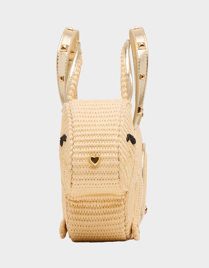 HIP-HOP HANDBAG NATURAL Raffia Bunny-Shaped Easter Handbag | Betsey Johnson Special Offer