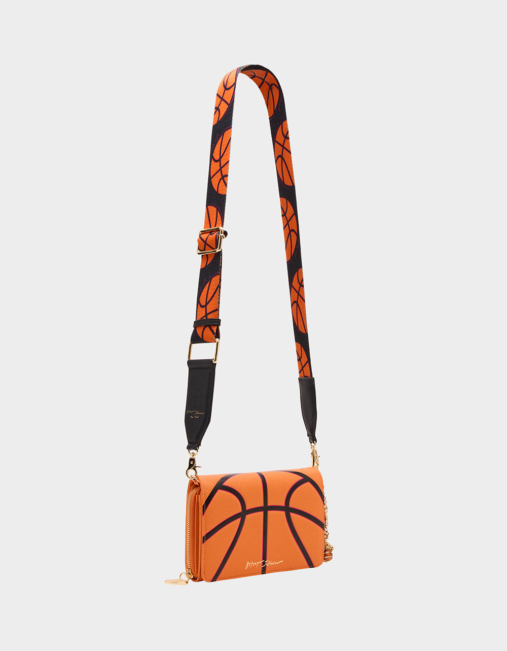 GAME TIME WALLET ON CHAIN ORANGE Women's Basketball Wallet on Chain With Charms | Betsey Johnson New