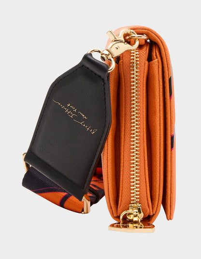 GAME TIME WALLET ON CHAIN ORANGE Women's Basketball Wallet on Chain With Charms | Betsey Johnson New