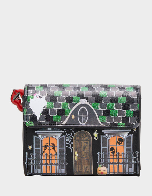 FOREVER HOME WALLET BLACK/MULTI Women's Halloween-Themed Wallet | Betsey Johnson Recommended