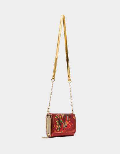 CHINESE NEW YEAR WALLET ON CHAIN RED Women's New Years Heart Crossbody Wallet | Betsey Johnson Value