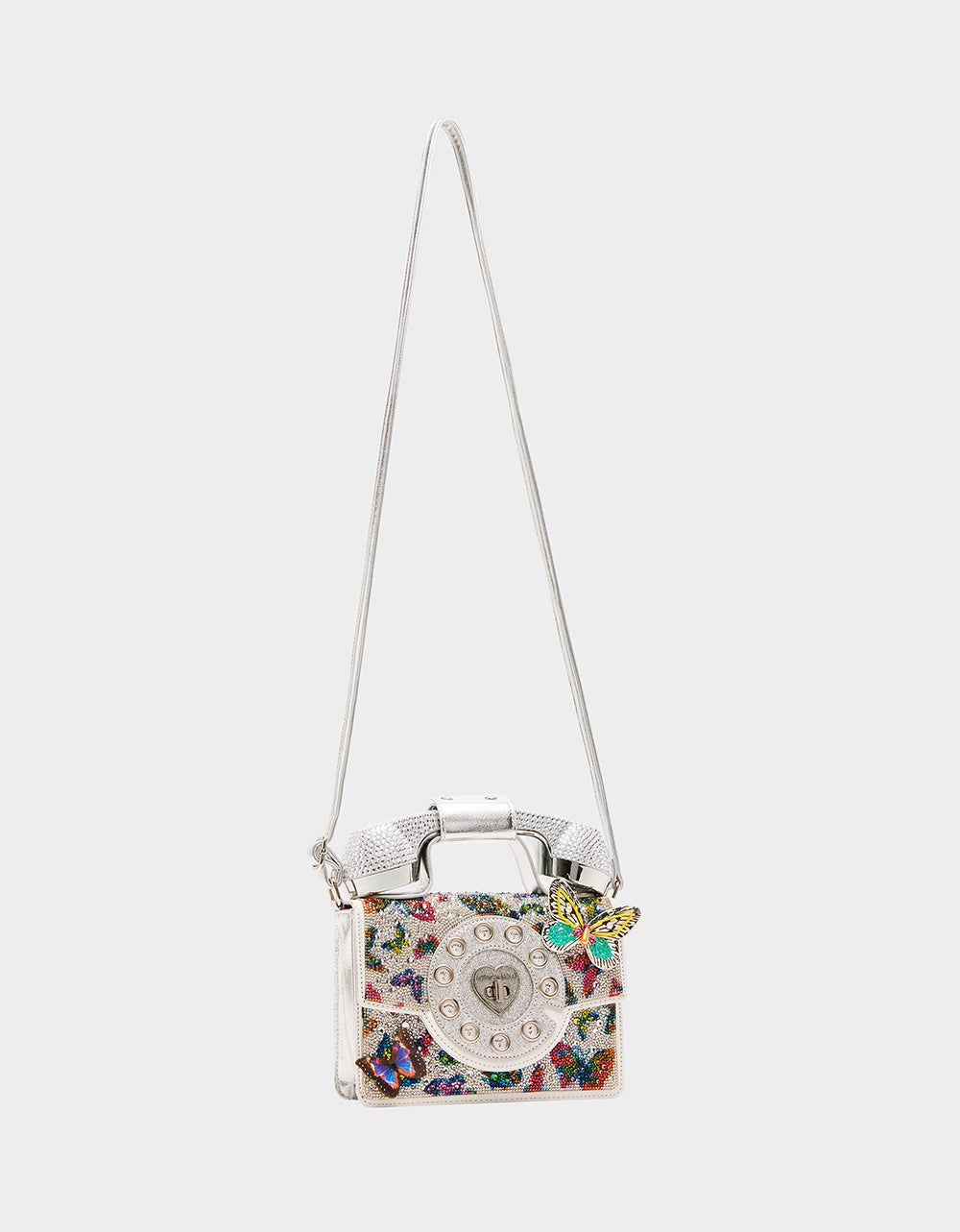 KITSCH BUTTERFLY PHONE BAG SILVER/MULTI | Betsey Johnson Discount