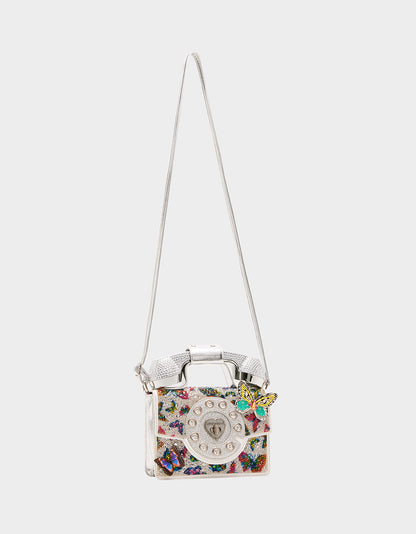KITSCH BUTTERFLY PHONE BAG SILVER/MULTI | Betsey Johnson Discount