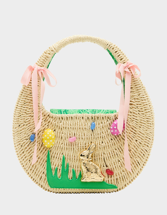 ON THE HUNT WICKER BAG NATURAL | Betsey Johnson Trusted