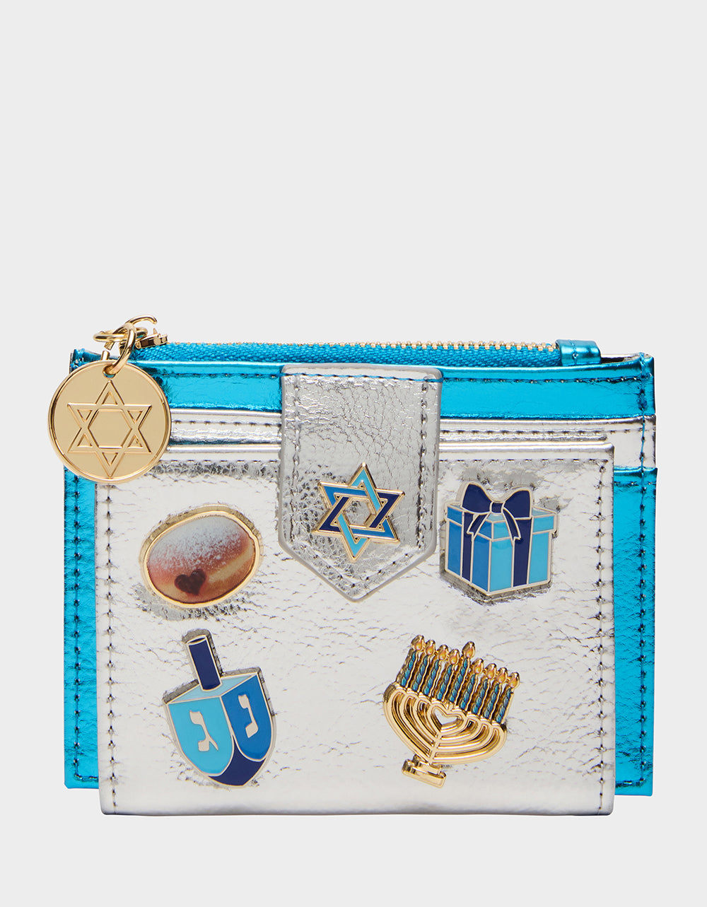 MAZEL TOV WALLET BLUE/MULTI Women's Hanukkah Holiday Wallet | Betsey Johnson Popular