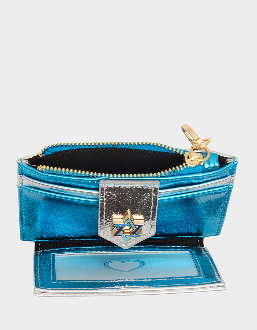 MAZEL TOV WALLET BLUE/MULTI Women's Hanukkah Holiday Wallet | Betsey Johnson Popular