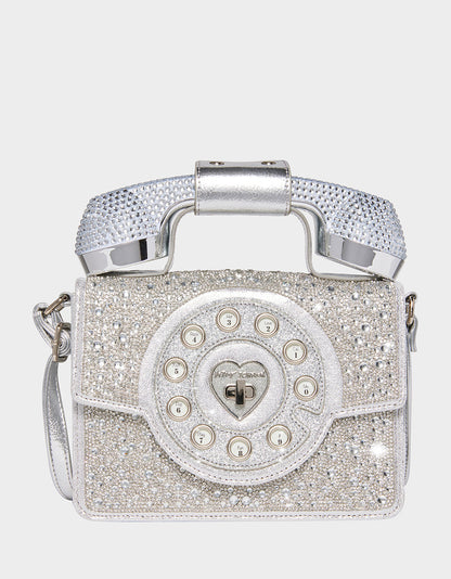 KITSCH MILLION STARS PHONE BAG SILVER | Betsey Johnson Classic