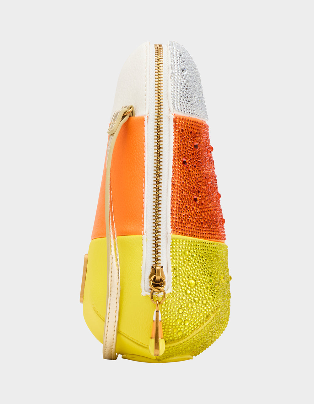 KITSCH ME SO CORNY MULTI Women's Halloween-Themed Candy Corn Rhinestone Embellished Crossbody Handbag | Betsey Johnson Discount
