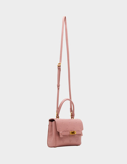 SKULLICIOUS TOP HANDLE BLUSH Women's Blush Pink Skull Top Handle Handbag with Crossbody Strap | Betsey Johnson Latest