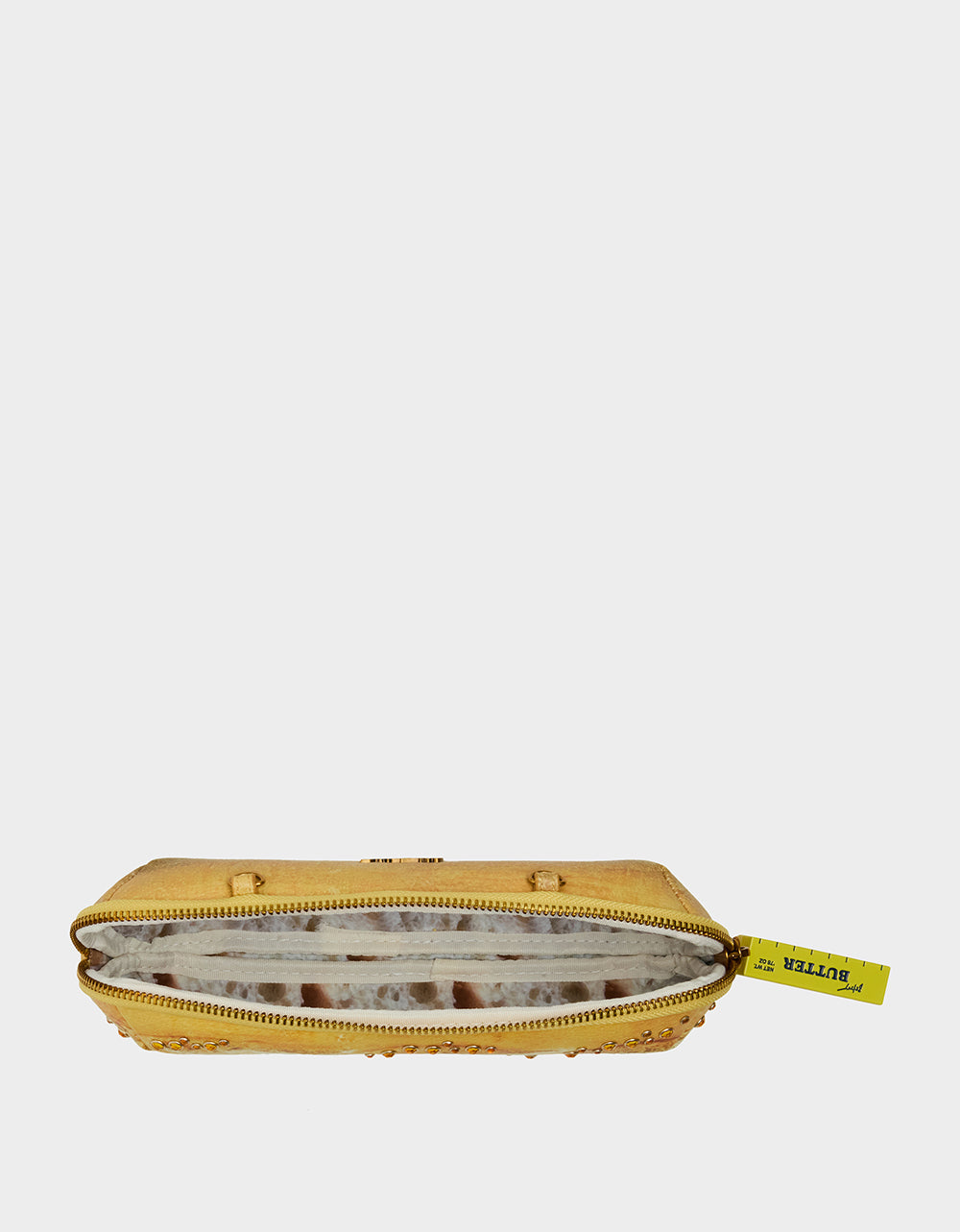 KITSCH BAGUETTE ABOUT IT SHOULDER BAG TAN Women's Kitsch Baguette Bread Shoulder Rhinestone Embellished Handbag | Betsey Johnson Value