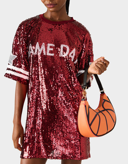 SLAM DUNK SHOULDER BAG ORANGE Women's Basketball Shoulder Bag | Betsey Johnson Premium