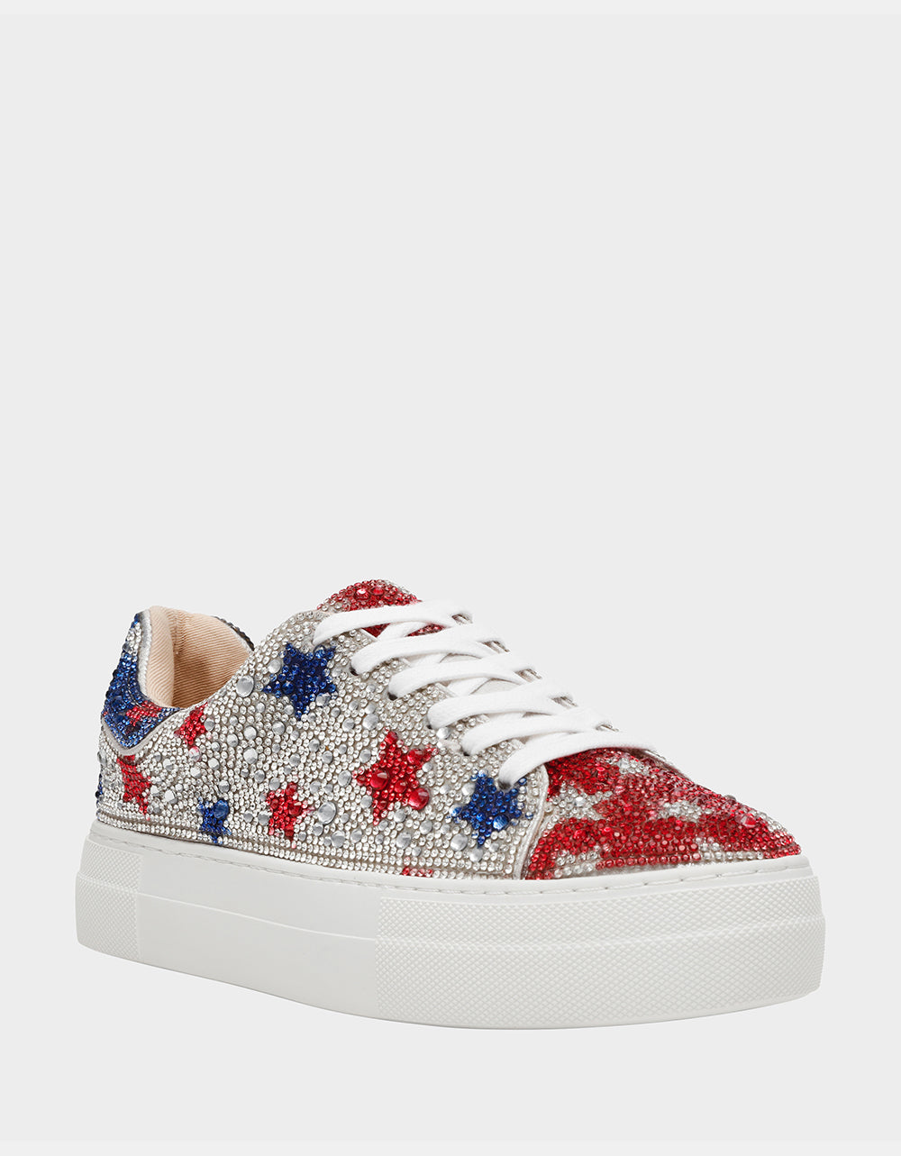 AMERICANA BUNDLE Women's Red White Blue USA Star Sneakers and American Flag Handbag Bundle | Betsey Johnson Premium