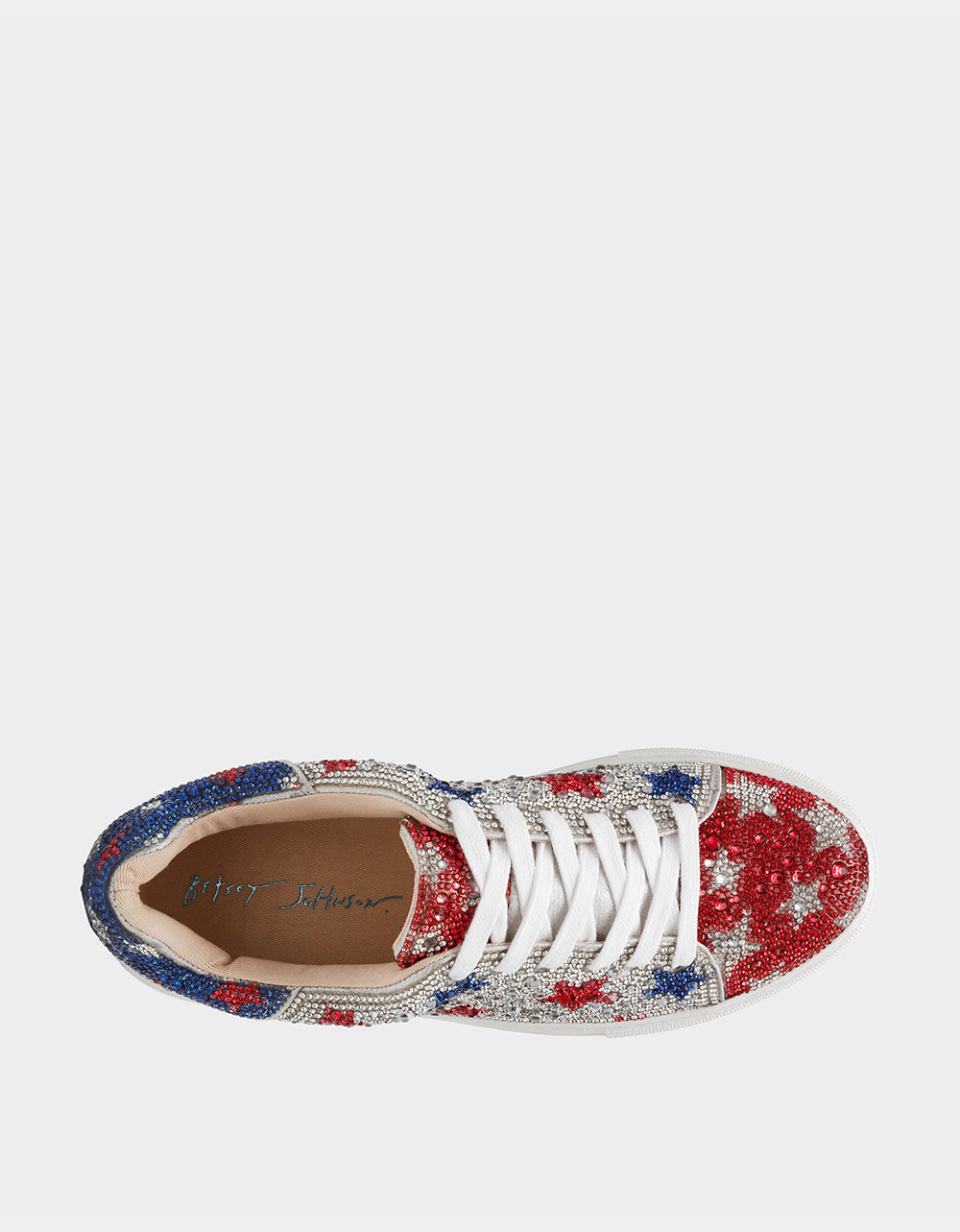 AMERICANA BUNDLE Women's Red White Blue USA Star Sneakers and American Flag Handbag Bundle | Betsey Johnson Premium