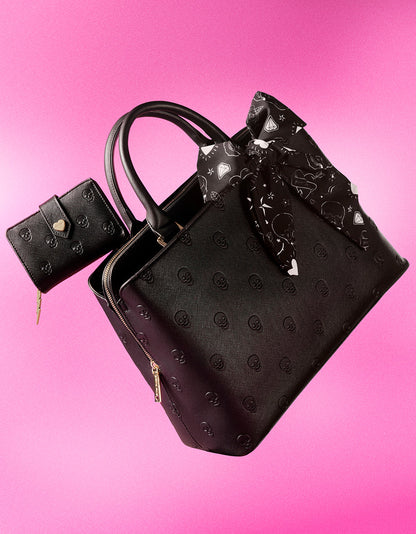 SKULLICIOUS BUNDLE Women's Skull Print Handbag and Wallet | Betsey Johnson Discount
