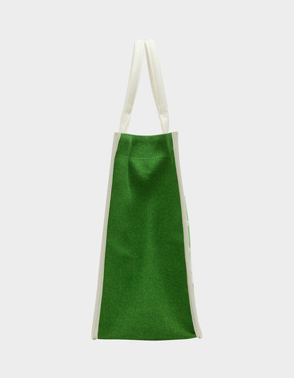 QUEEN OF THE GREEN CANVAS TOTE GREEN Women's Tote Handbag | Betsey Johnson Premium