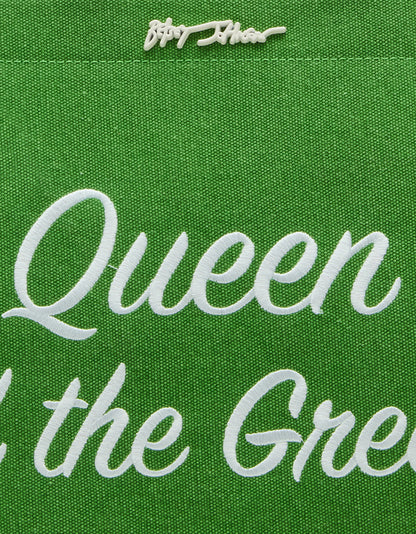 QUEEN OF THE GREEN CANVAS TOTE GREEN Women's Tote Handbag | Betsey Johnson Premium
