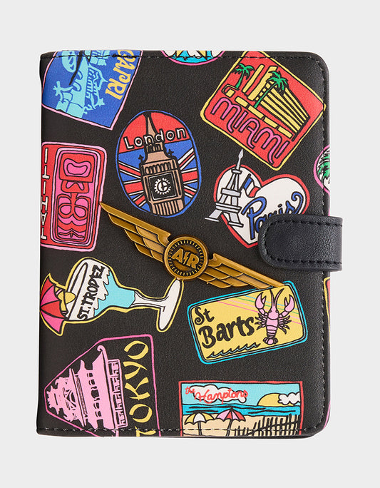 JET SET PASSPORT CASE MULTI Women's Multi-Colored Passport Case | Betsey Johnson Deals