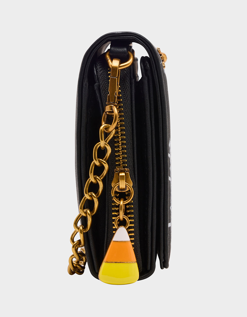 GOURDGOUS WALLET ON CHAIN BLACK MULTI Women's Pumpkin Halloween-Themed Wallet | Betsey Johnson Value