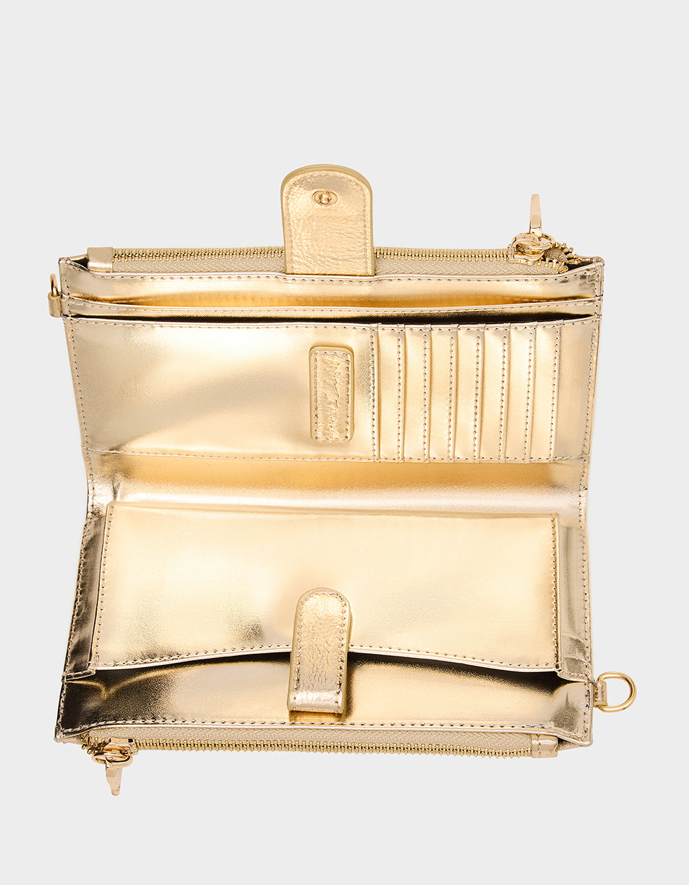 WALLET ON CHAIN PHONE HOLDER CHAMPAGNE Women's Rhinestone Embellished Wallet | Betsey Johnson Popular