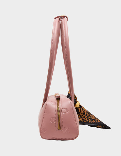 SKULLICIOUS SHOULDER BAG BLUSH Women's Pink Skull Shoulder Handbag with Scarf | Betsey Johnson Recommended
