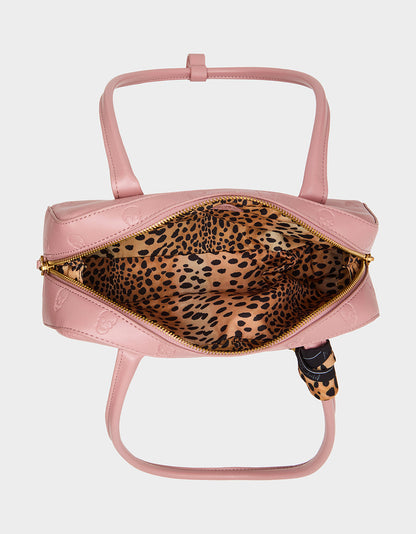 SKULLICIOUS SHOULDER BAG BLUSH Women's Pink Skull Shoulder Handbag with Scarf | Betsey Johnson Recommended