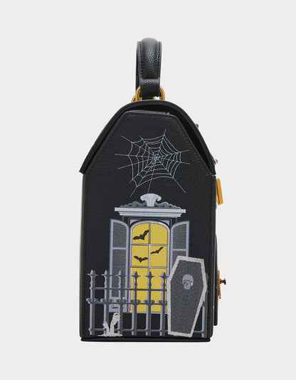 FOREVER HOME BUNDLE Women's Haunted House Halloween Crossbody, Wallet on Chain, and Wallet Set | Betsey Johnson Classic