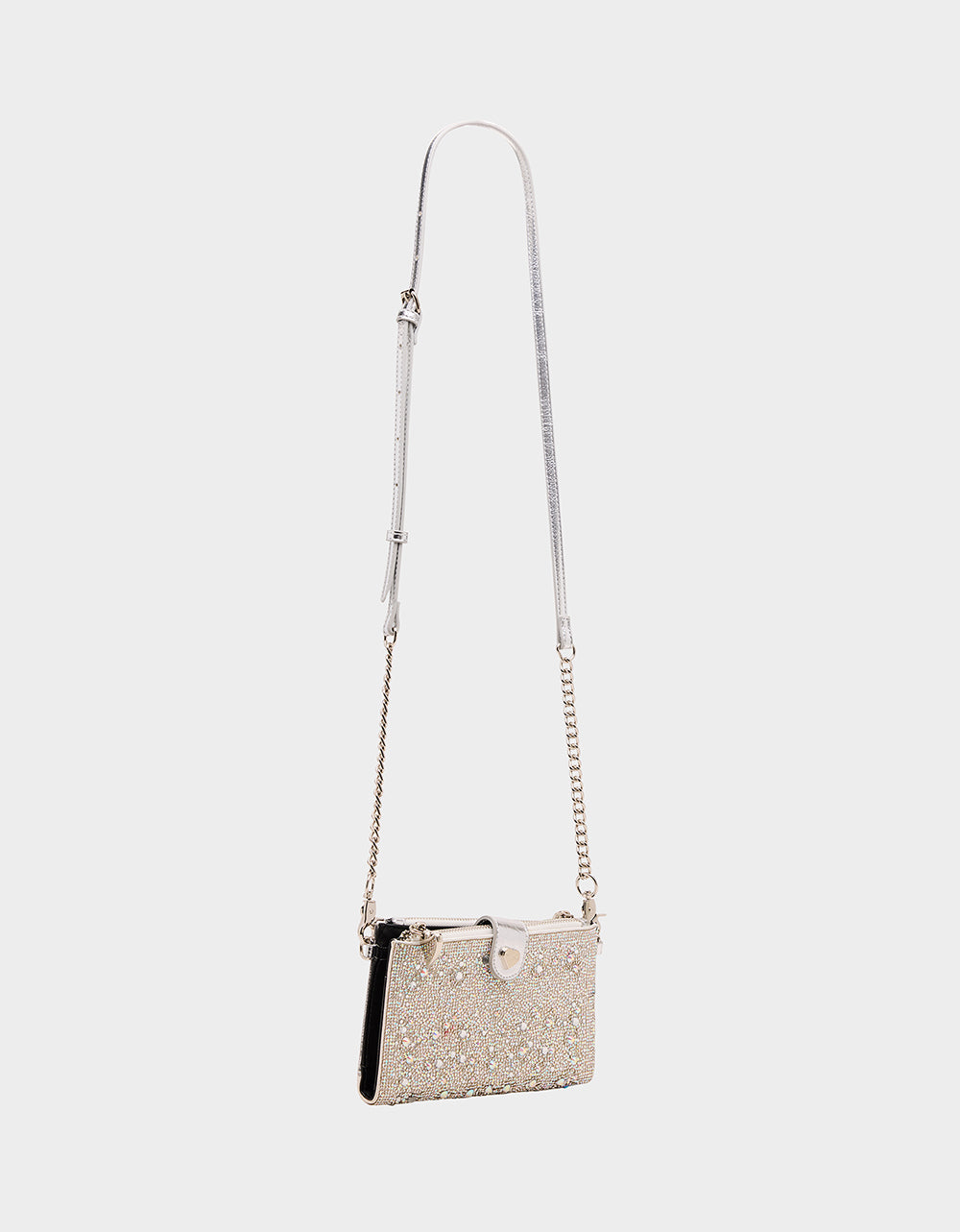 RHINESTONE HOLIDAY BUNDLE Women's Rhinestone Block Heel and Wallet on Chain Phone Holder Crossbody | Betsey Johnson Great Value