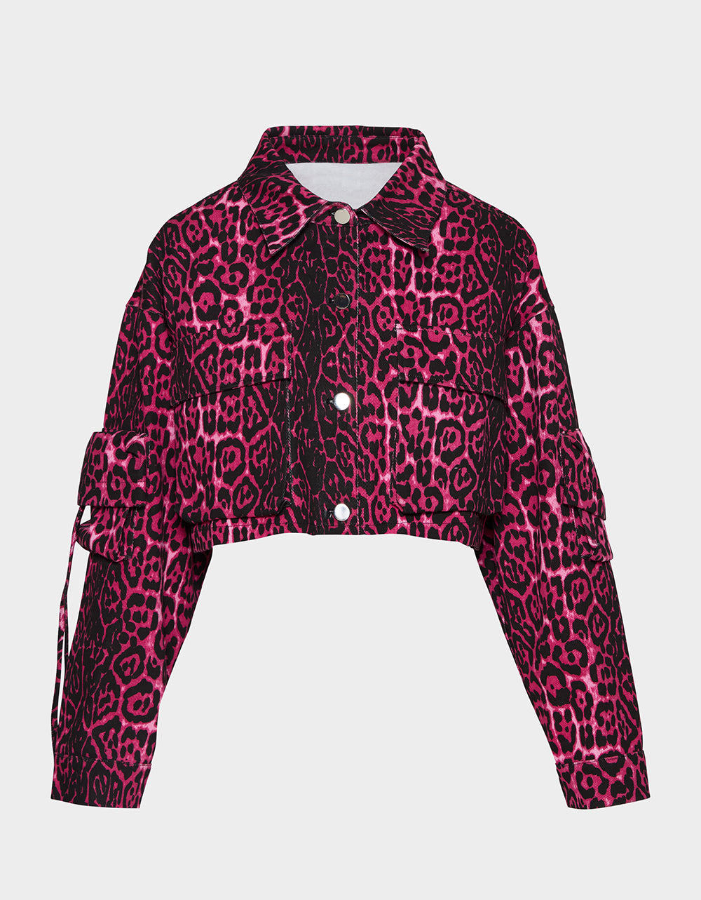 WILD IN PINK BUNDLE Women's Pink Leopard Cropped Jacket and Cargo Pant Set | Betsey Johnson Popular