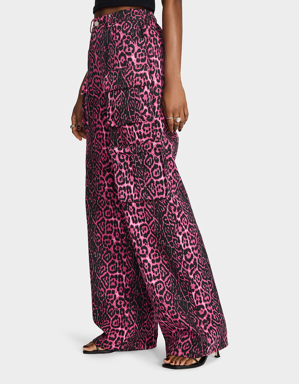 WILD IN PINK BUNDLE Women's Pink Leopard Cropped Jacket and Cargo Pant Set | Betsey Johnson Popular